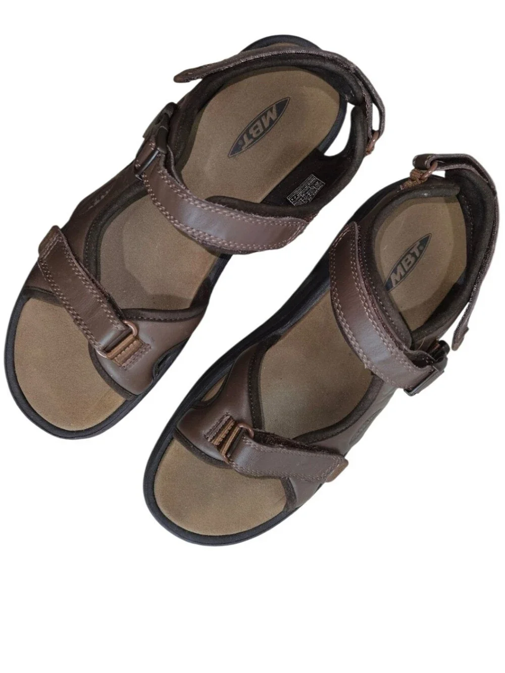 MBT Sandals Men 12 - 12.5 Kisumu 3S Brown Adjustable Sport Shoe Outdoor Leather